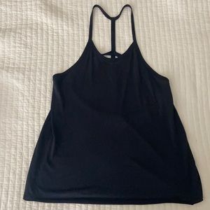 Strappy black tank top
